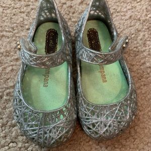 Mini Melissa silver shoes